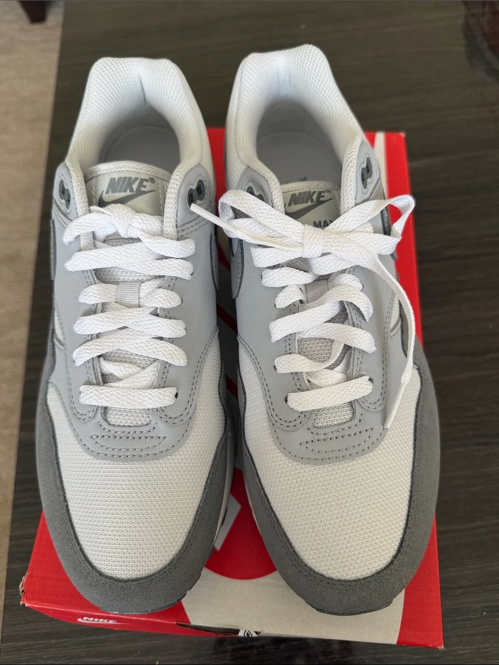 Nike Women’s Grey and White Low-Top Sneakers